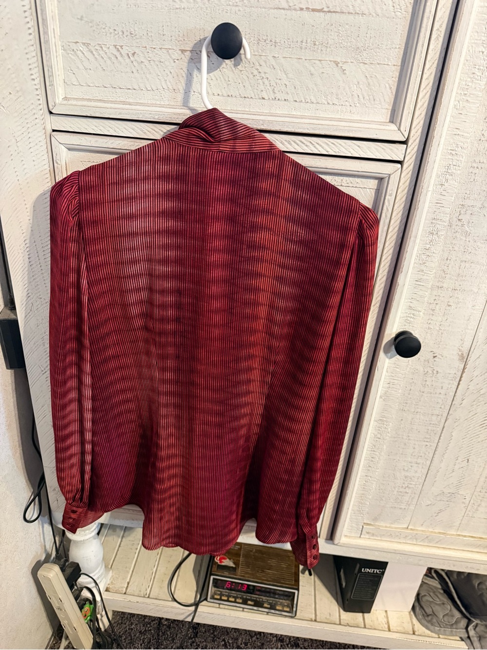 Worthington Burgundy Button-Down Women's Blouse